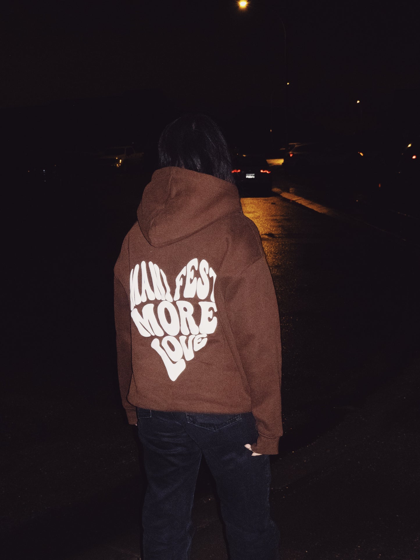 Manifest More Love Hoodie - Brown