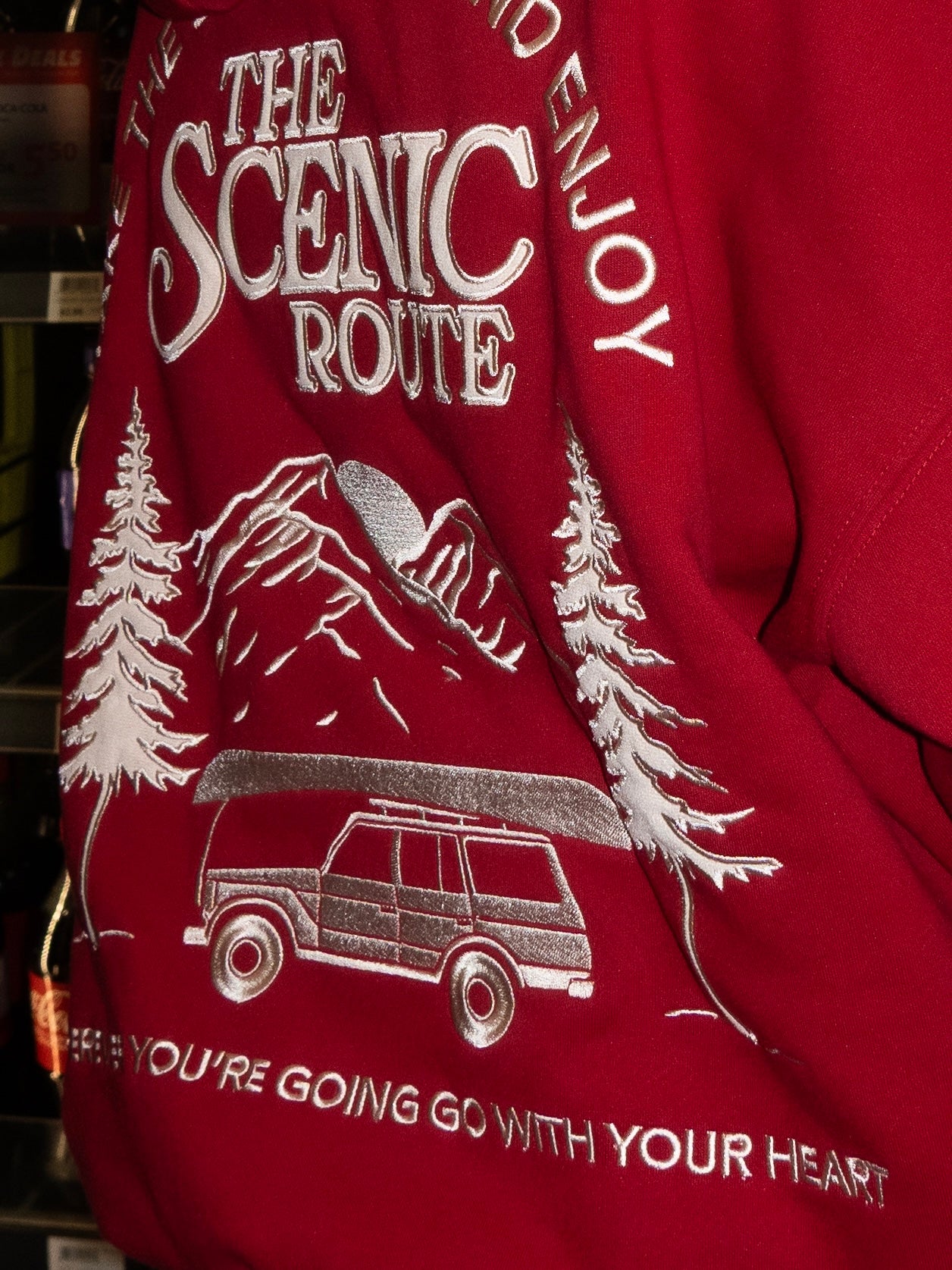 Take the Scenic Route Red Hoodie