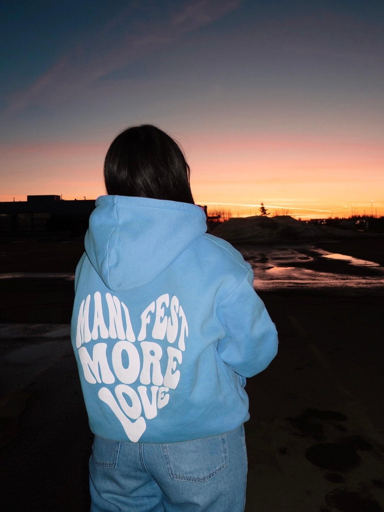 Manifest More Love Hoodie - Blue