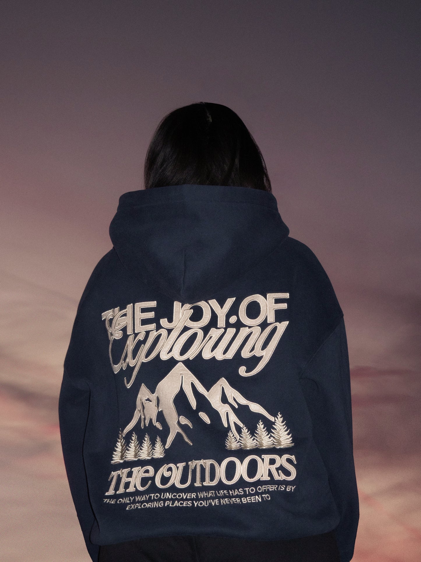 The Joy Of Exploring The Outdoors - Navy Blue Hoodie