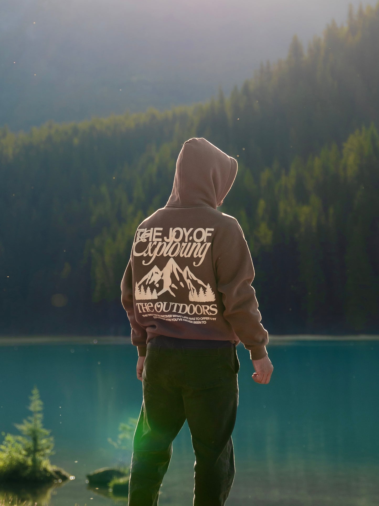 The Joy Of Exploring The Outdoors - Brown Hoodie