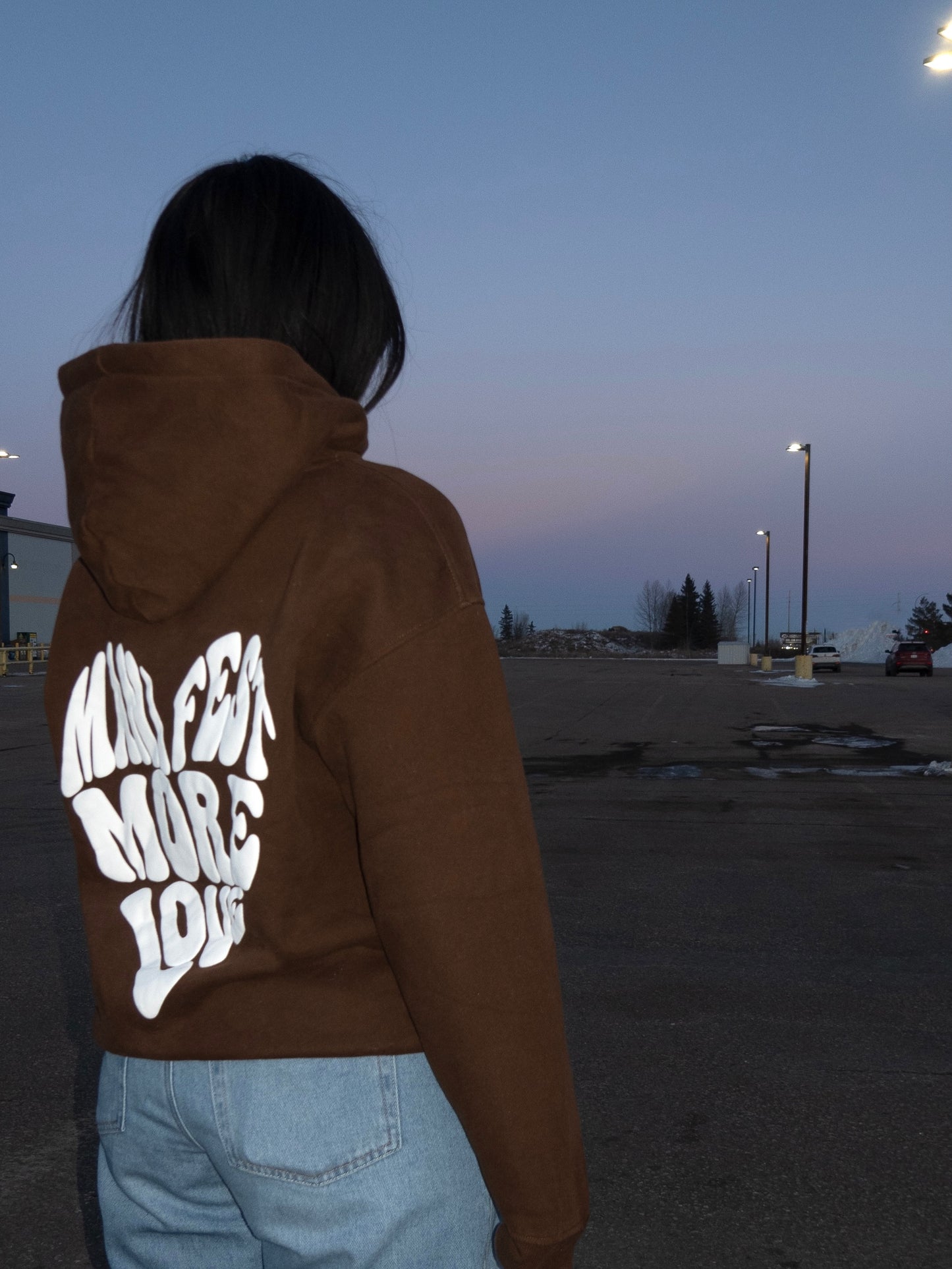 Manifest More Love Hoodie - Brown