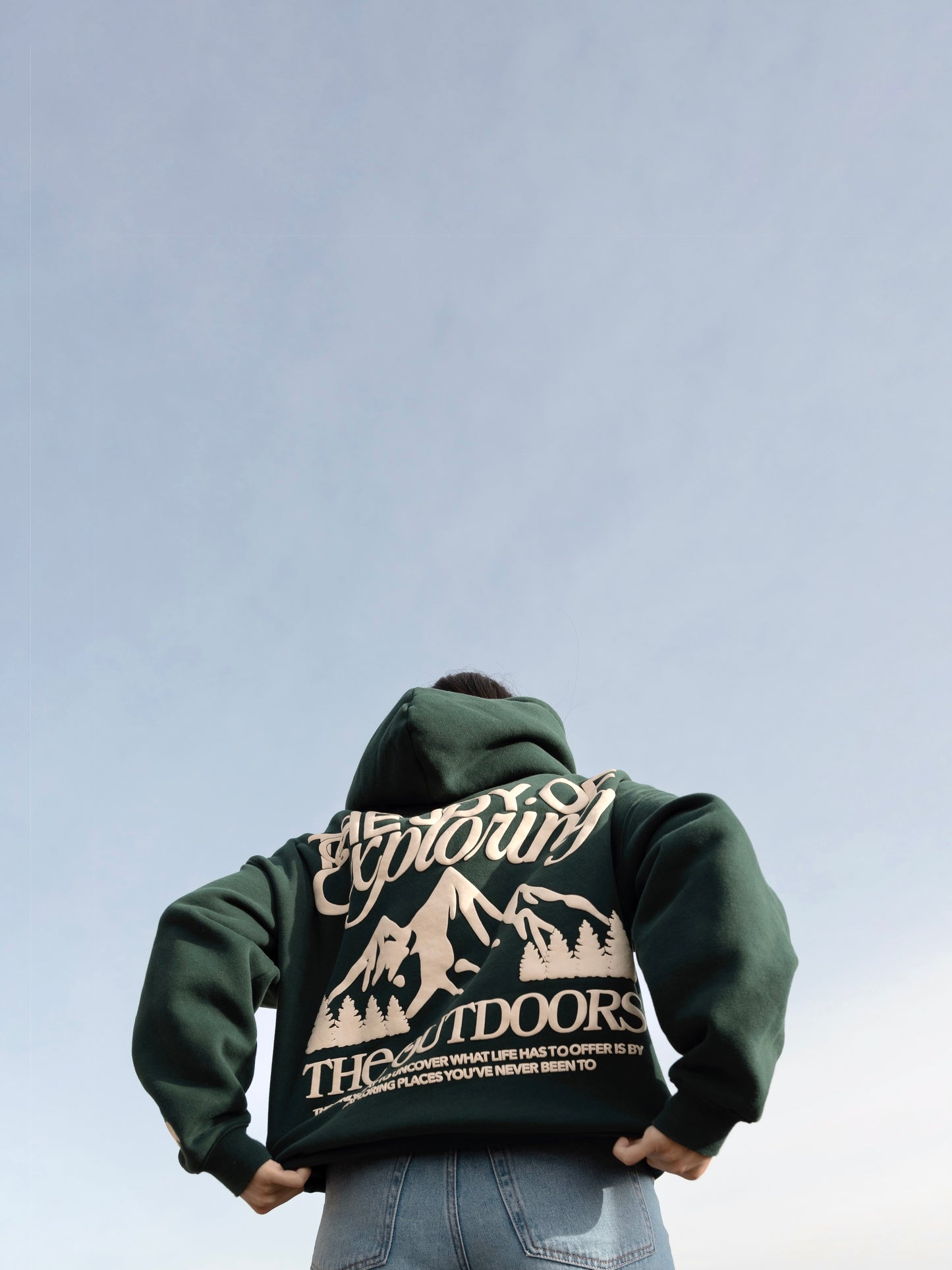 The Joy Of Exploring The Outdoors - Green Hoodie