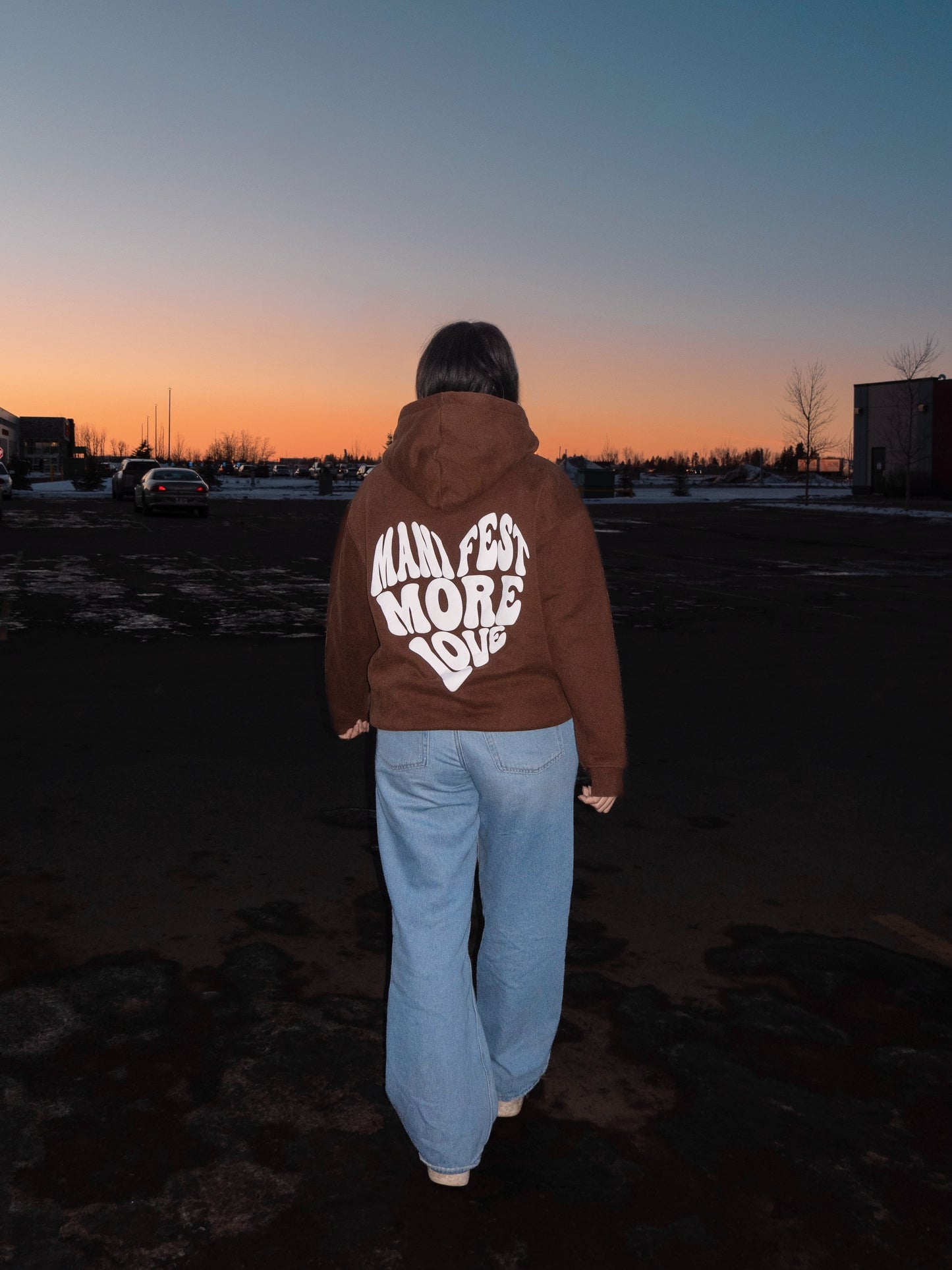 Manifest More Love Hoodie - Brown