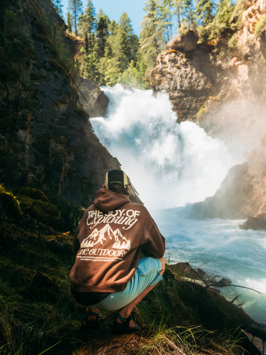 The Joy Of Exploring The Outdoors - Brown Hoodie