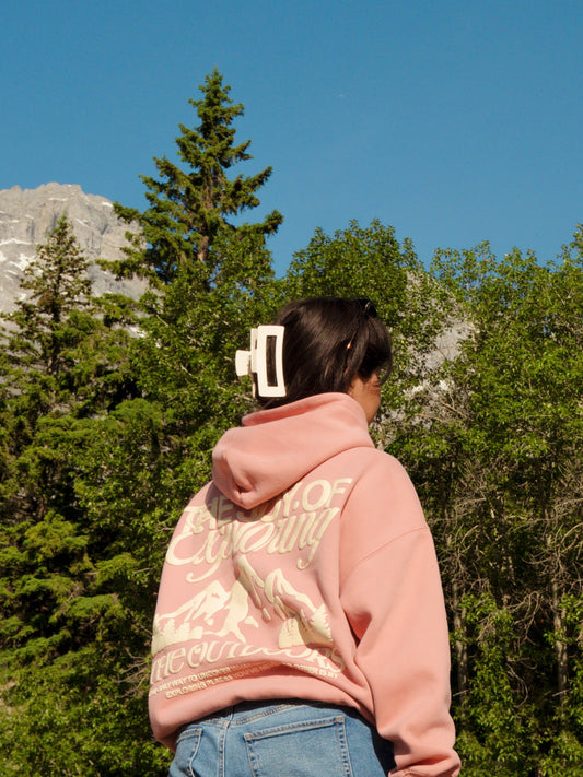 The Joy Of Exploring The Outdoors - Pink Hoodie