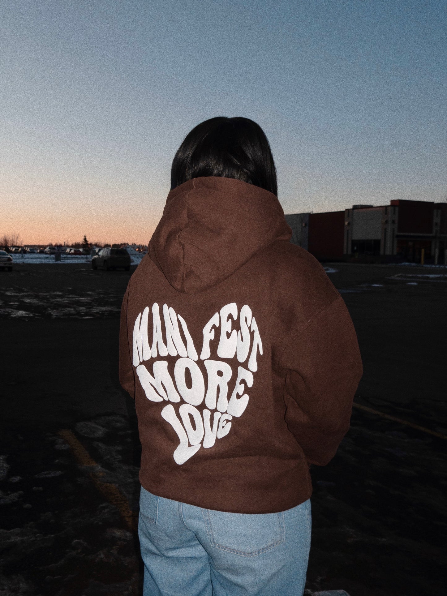 Manifest More Love Hoodie - Brown