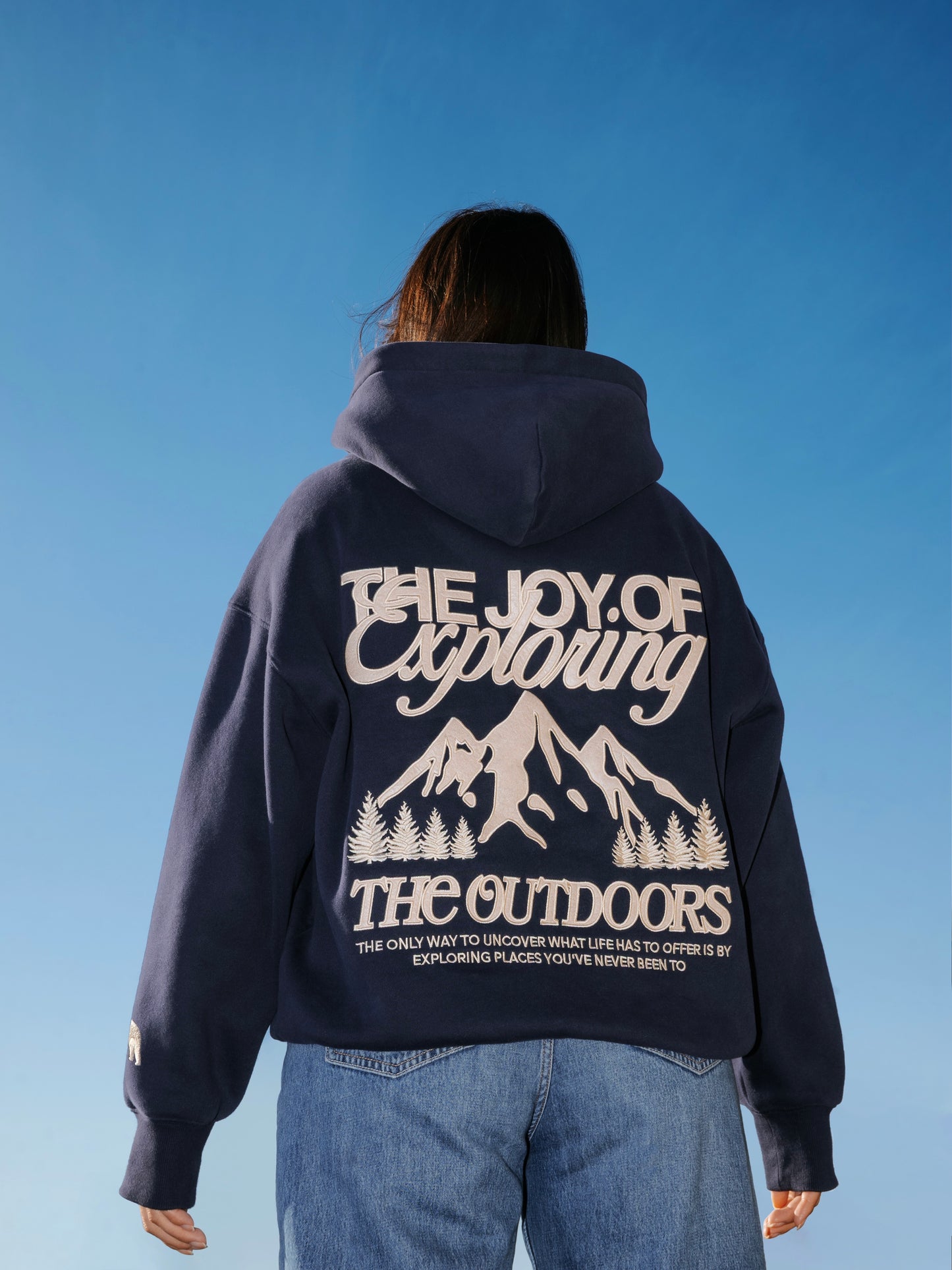 The Joy Of Exploring The Outdoors - Navy Blue Hoodie