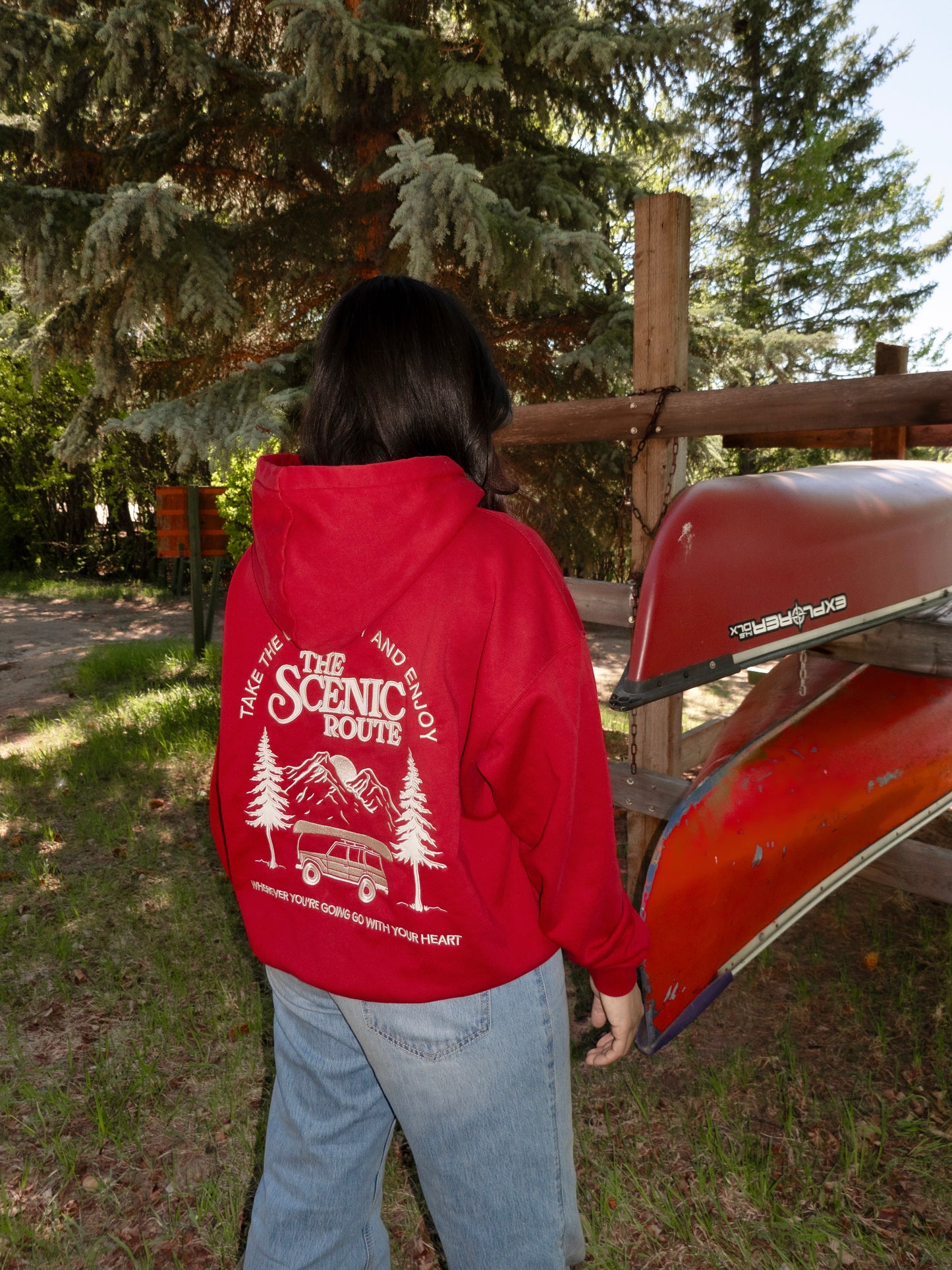 Take the Scenic Route Red Hoodie