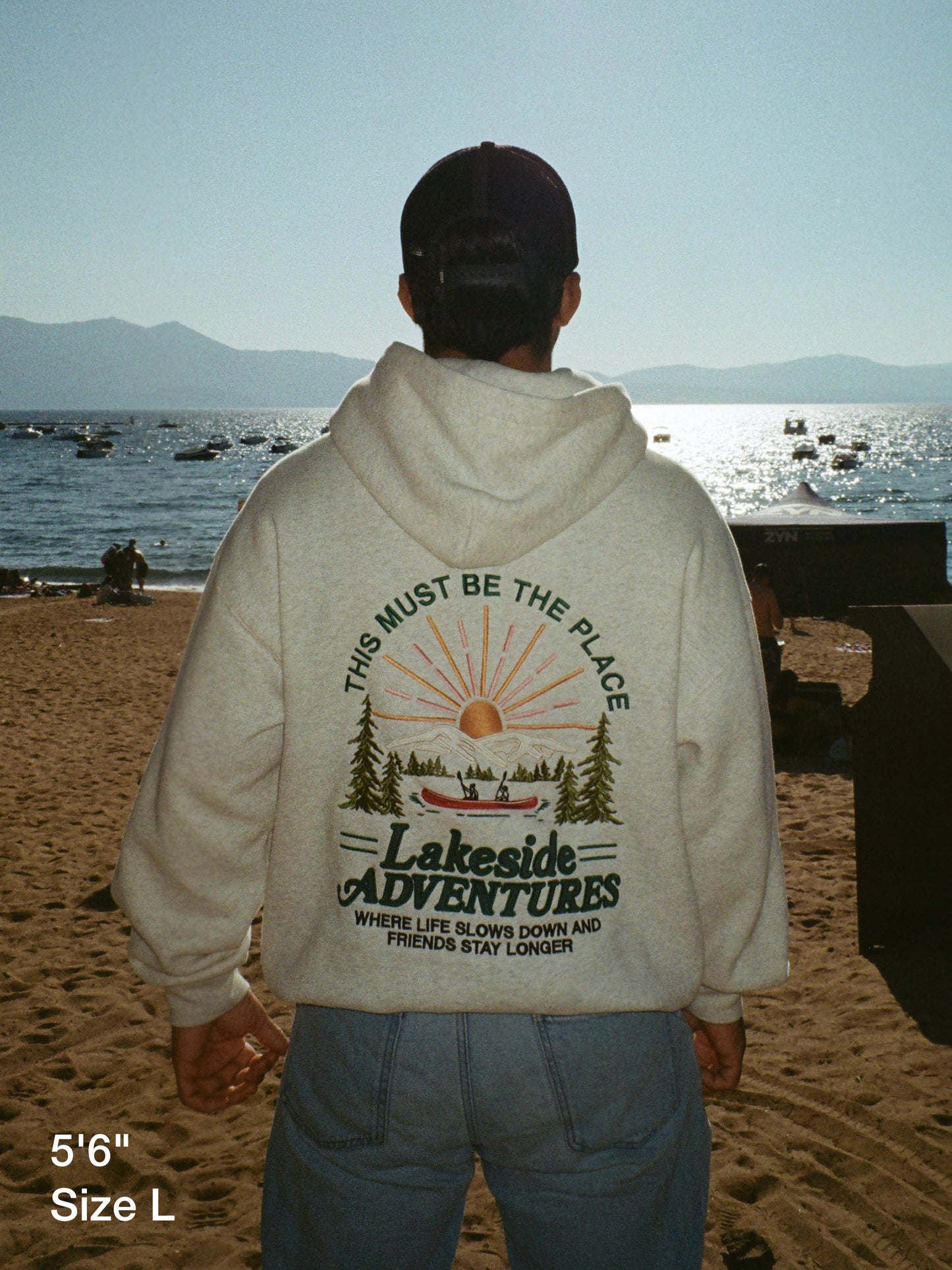 Lakeside Adventures Heather Gray Hoodie