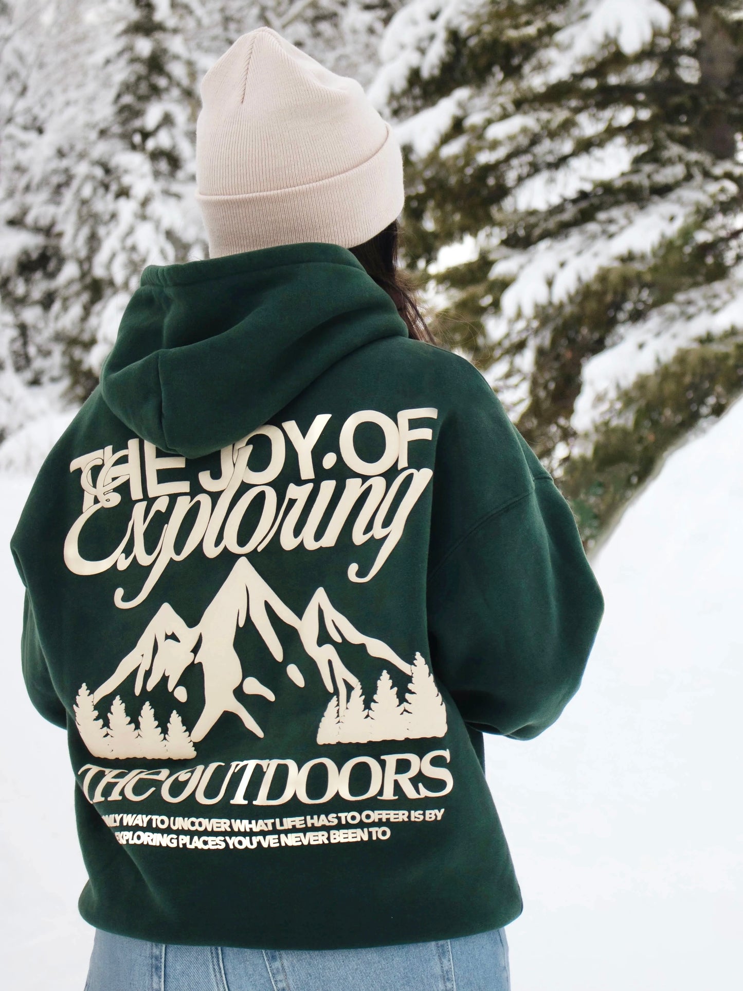 The Joy Of Exploring The Outdoors - Green Hoodie