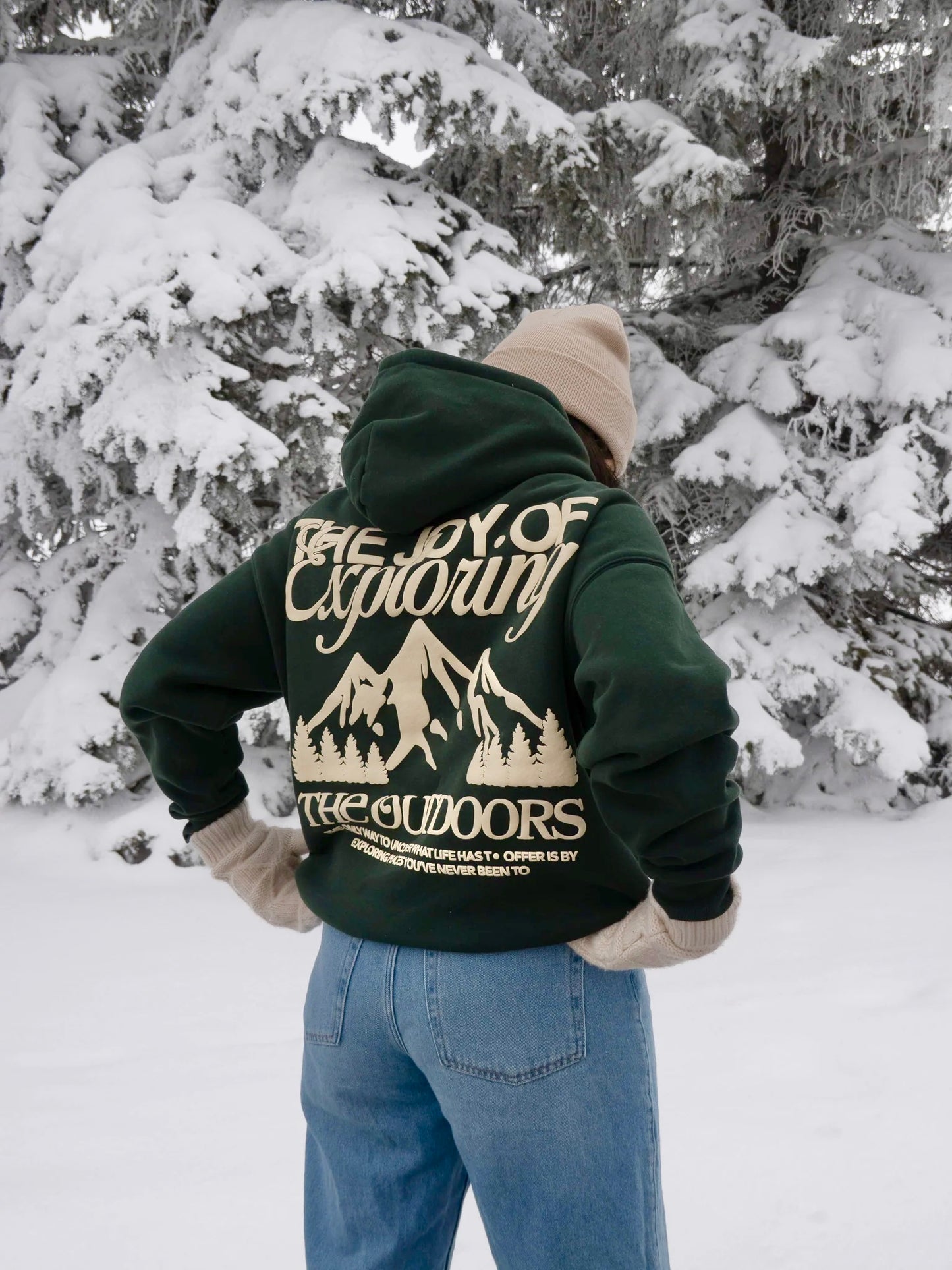 The Joy Of Exploring The Outdoors - Green Hoodie