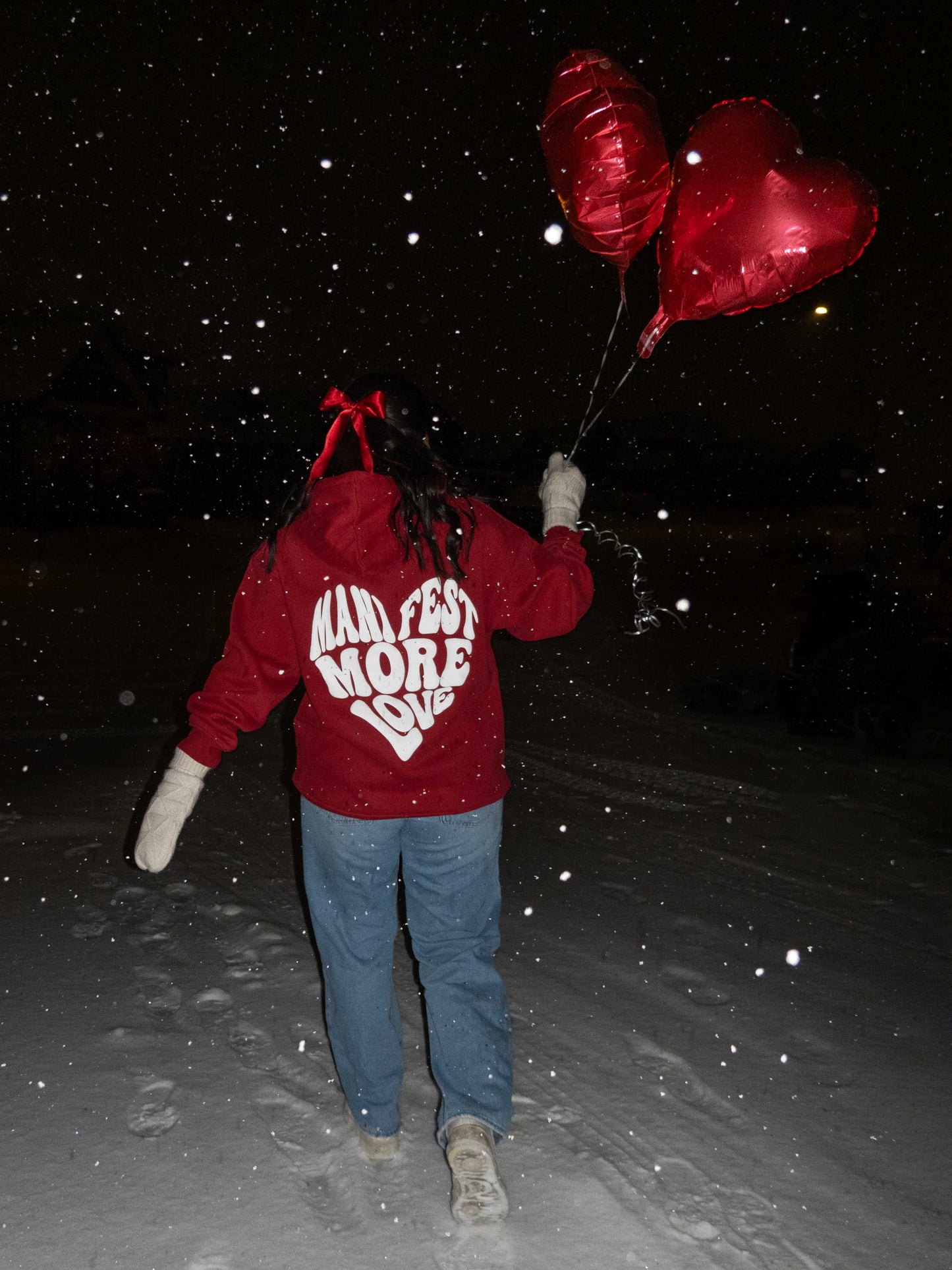 Manifest More Love Hoodie - Red