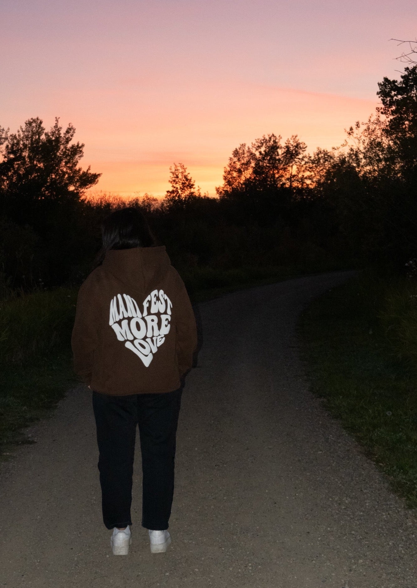 Manifest More Love Hoodie - Brown