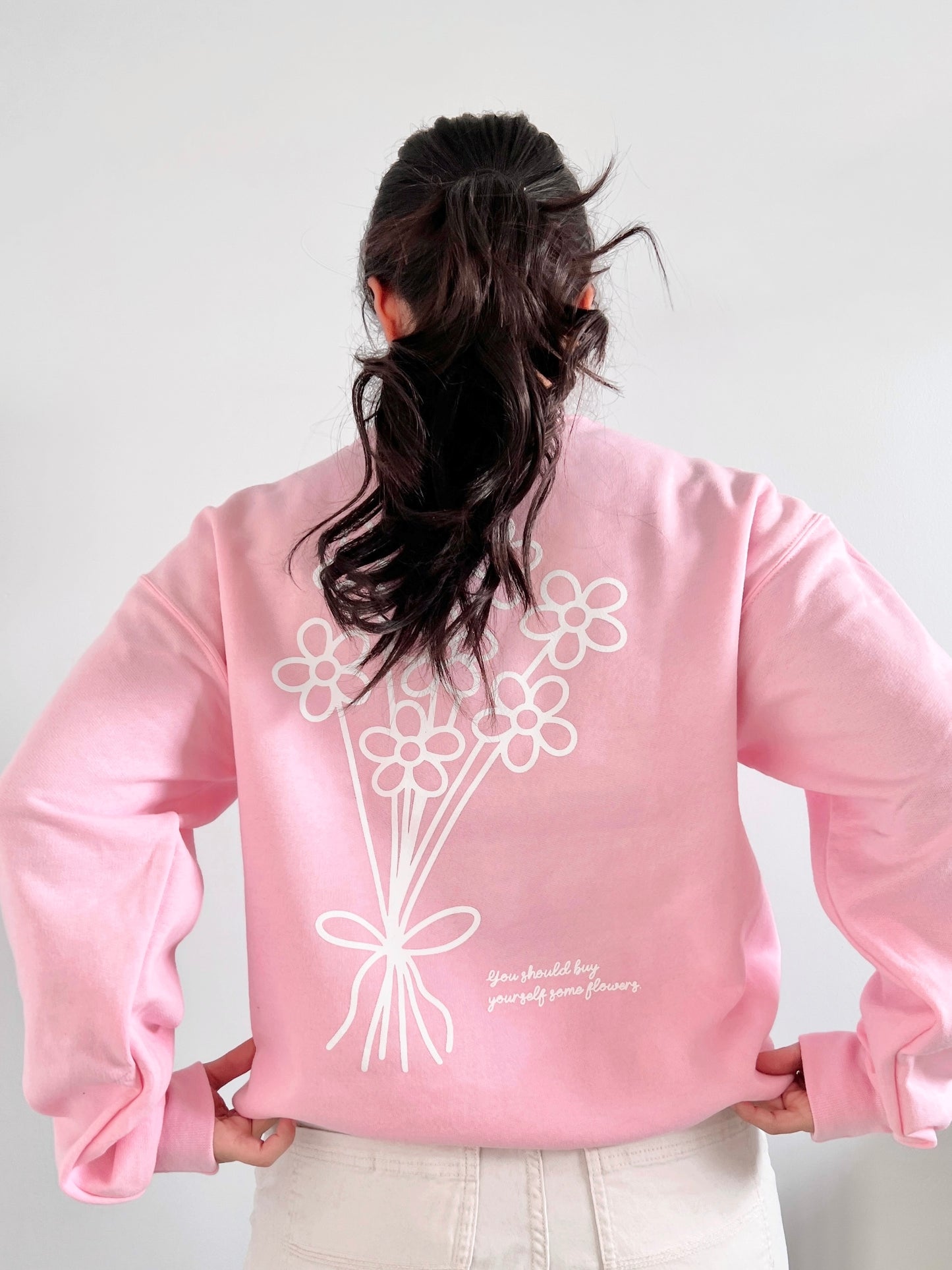 Self Love Club Pink Oversized Crewneck