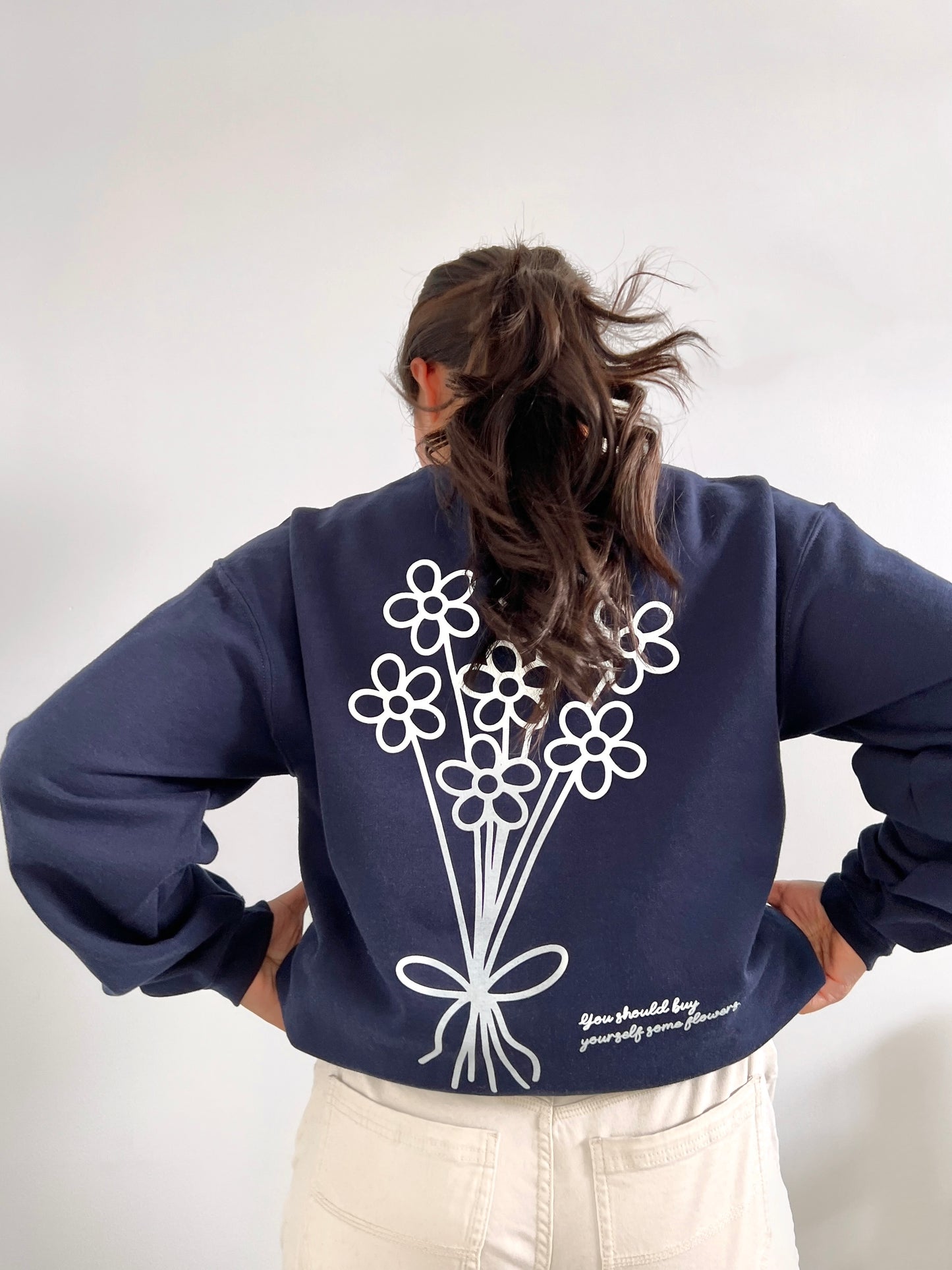 Self Love Club Blue Oversized Crewneck