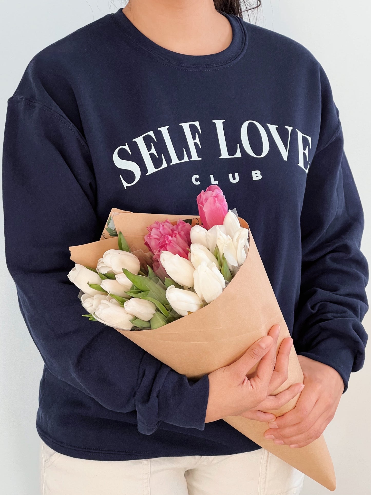Self Love Club Blue Oversized Crewneck
