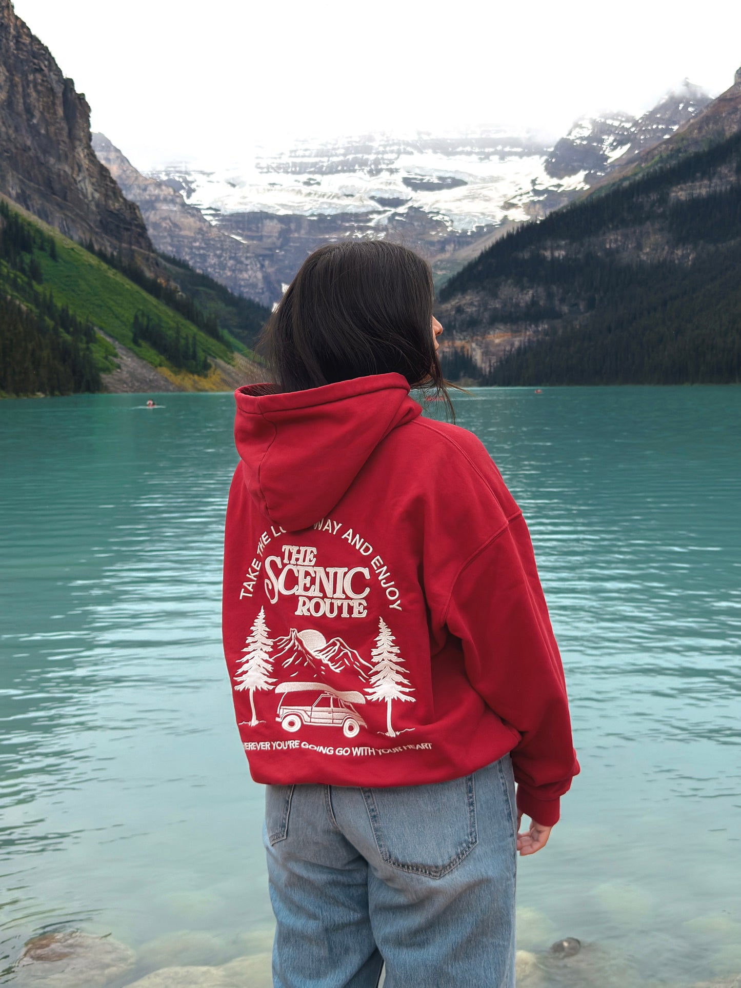 Take the Scenic Route Red Hoodie