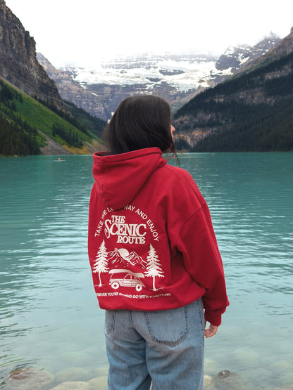 Take the Scenic Route Red Hoodie