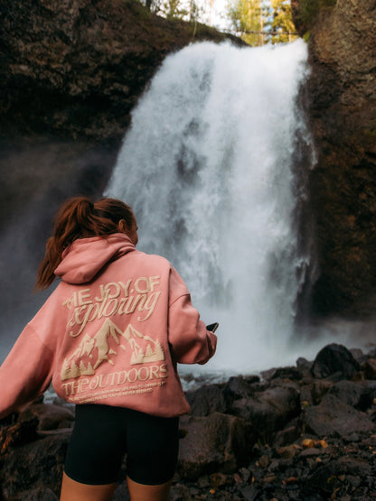 Explore The Outdoors Pink Hoodie