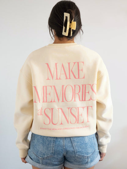 Make Memories Pink Crewneck