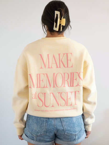 Make Memories Pink Crewneck