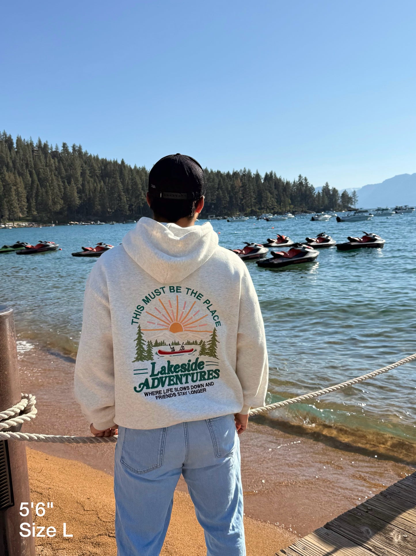Lakeside Adventures Heather Gray Hoodie