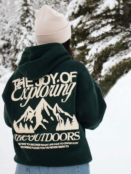 Explore The Outdoors Green Hoodie