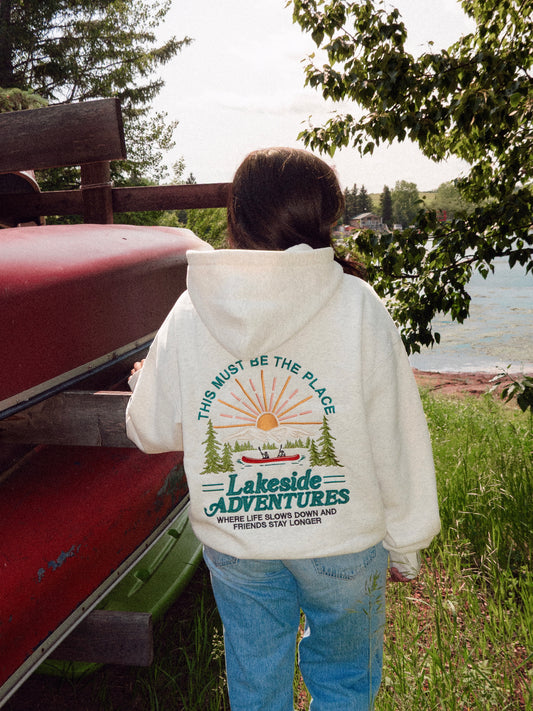 Lakeside Adventures Heather Gray Hoodie