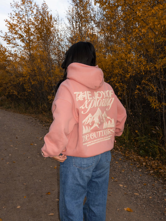 Explore The Outdoors Pink Hoodie