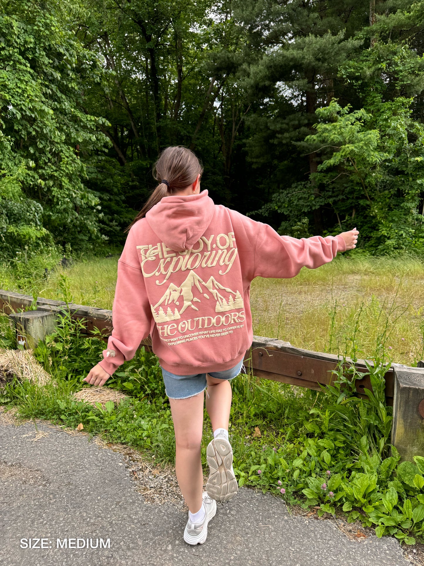 Explore The Outdoors Pink Hoodie