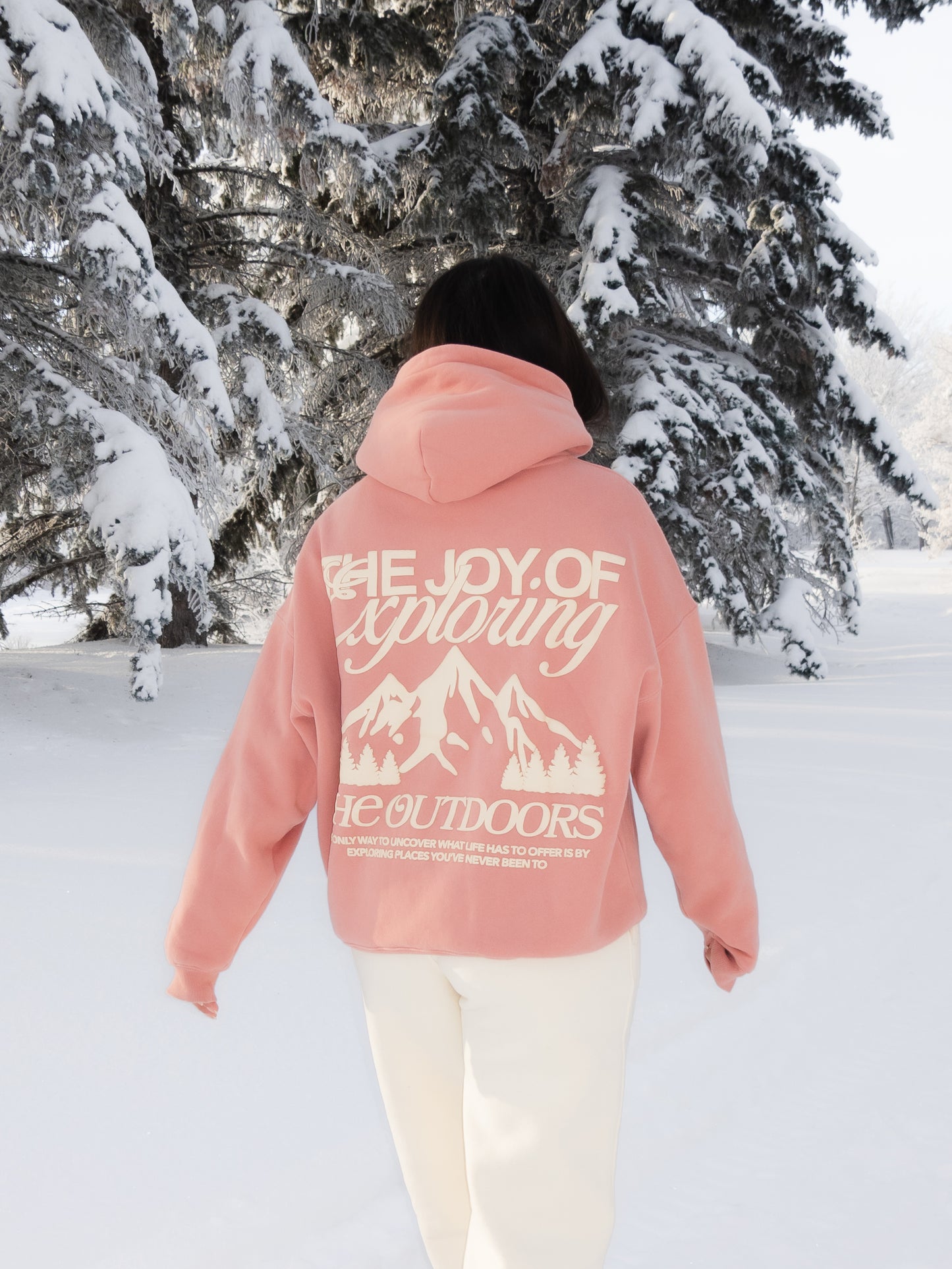 Explore The Outdoors Pink Hoodie