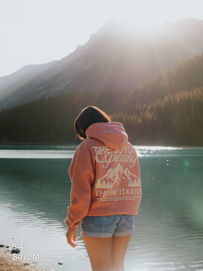 Explore The Outdoors Pink Hoodie